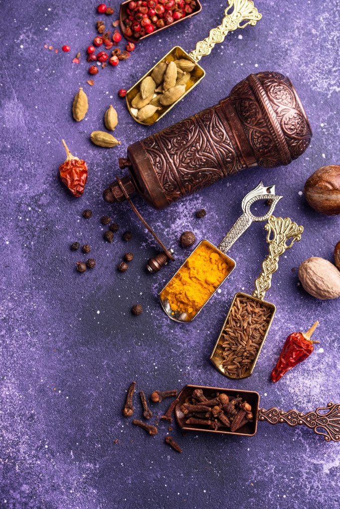 Different Asian or Indian spices